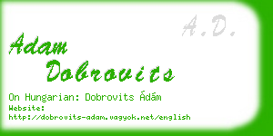 adam dobrovits business card